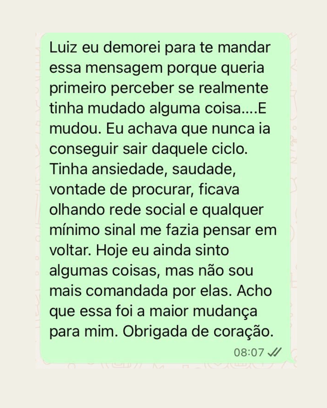 Depoimento real 2